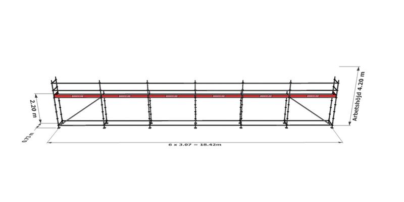 Modulställningspaket 8 (18x4m)