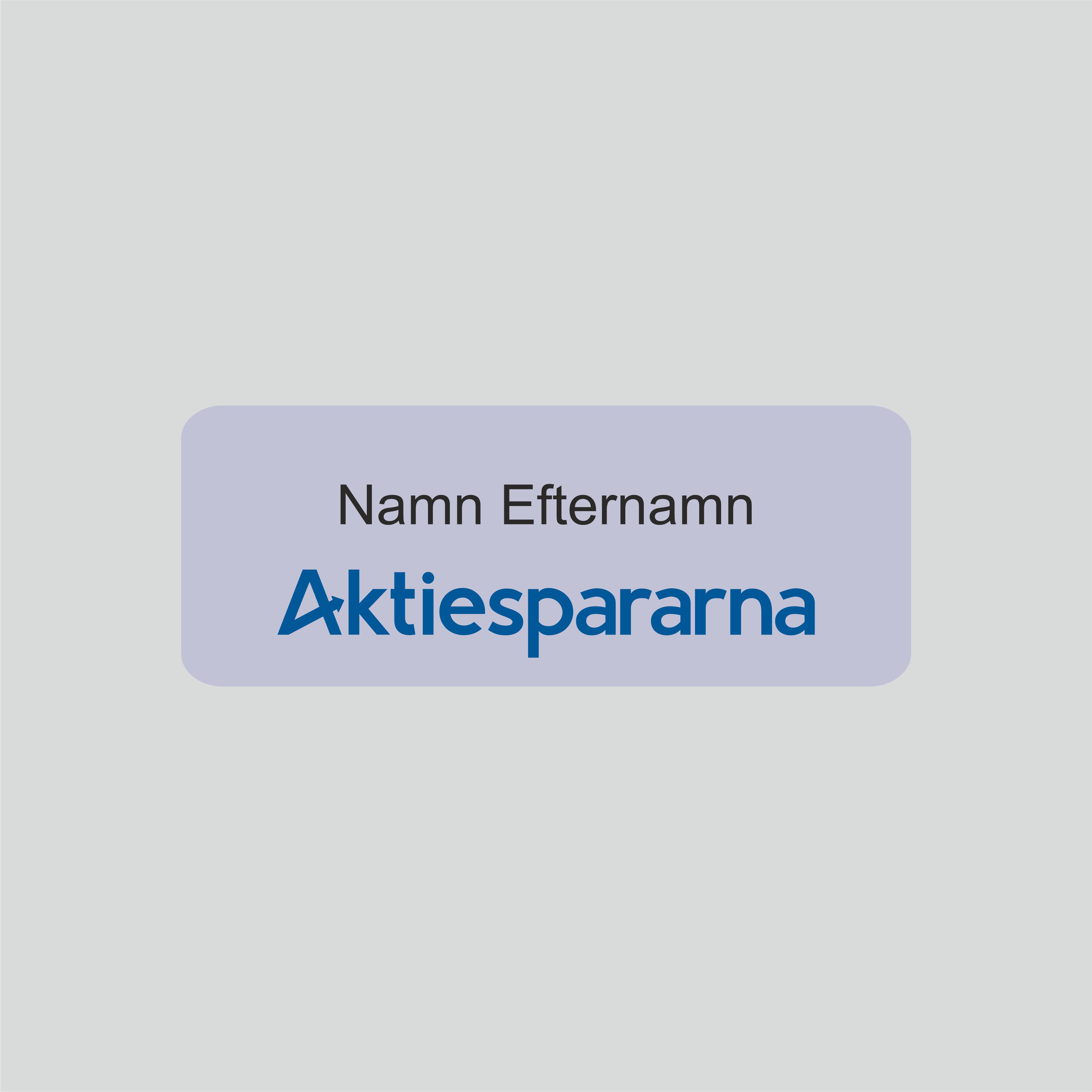 Namnbricka med magnetfäste