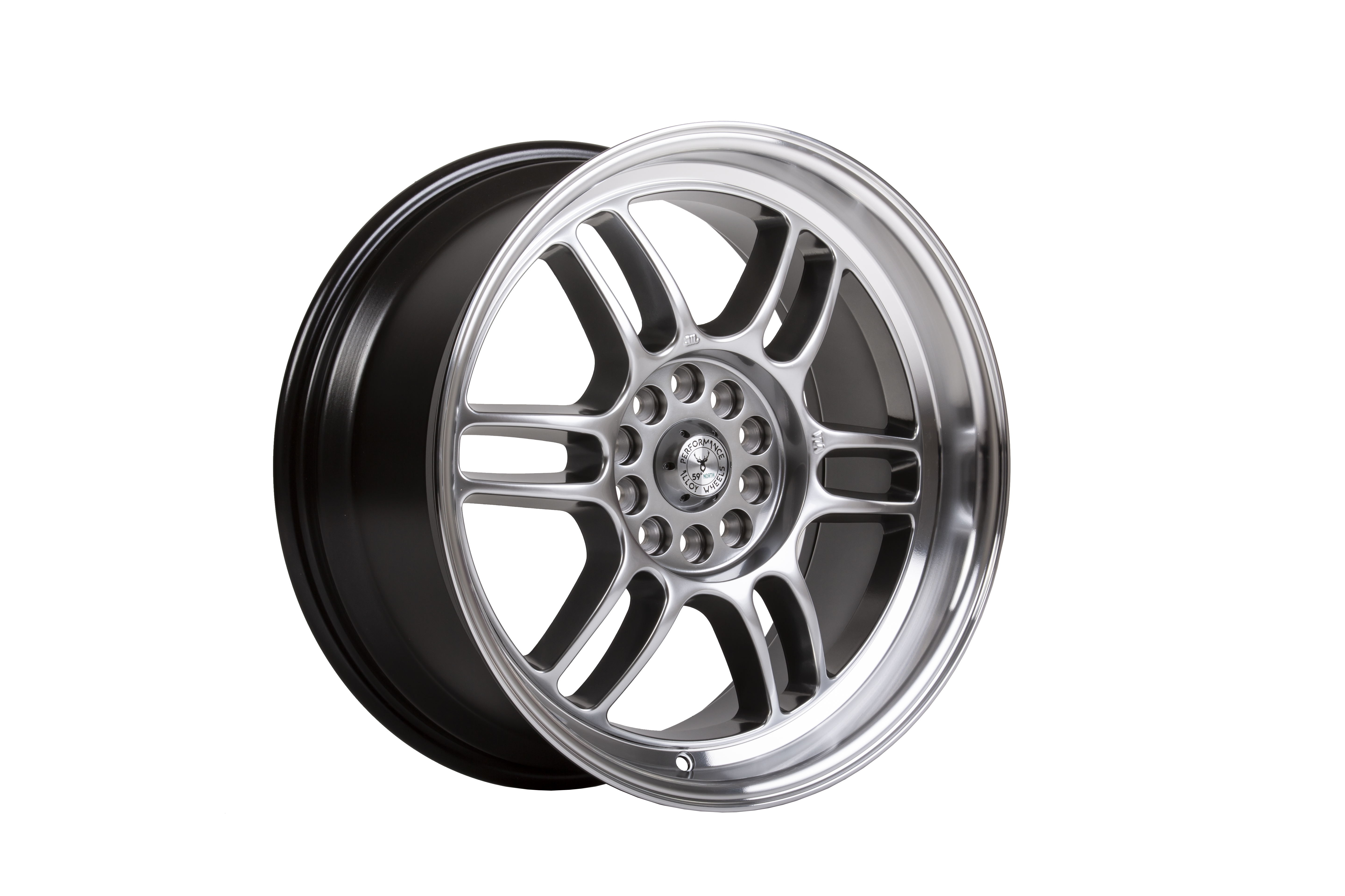 59°North Wheels D-006 8,5x18" ET35 5x114,3/5x120 Hyperblack/polished lip