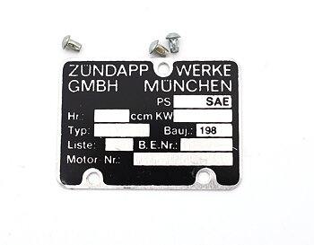 Typskylt Motor -80