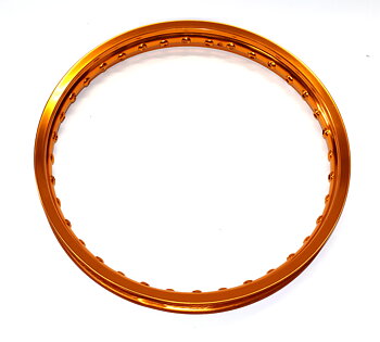 Fälgbana 17x1.60 Aluminium, Guld/Orange