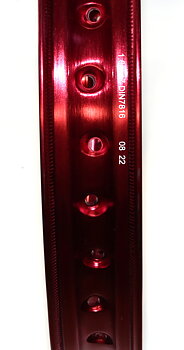 Fälgbana 17x1.60 Aluminium, Röd