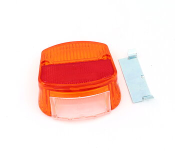 Baklampglas Röd/Orange 62-75.