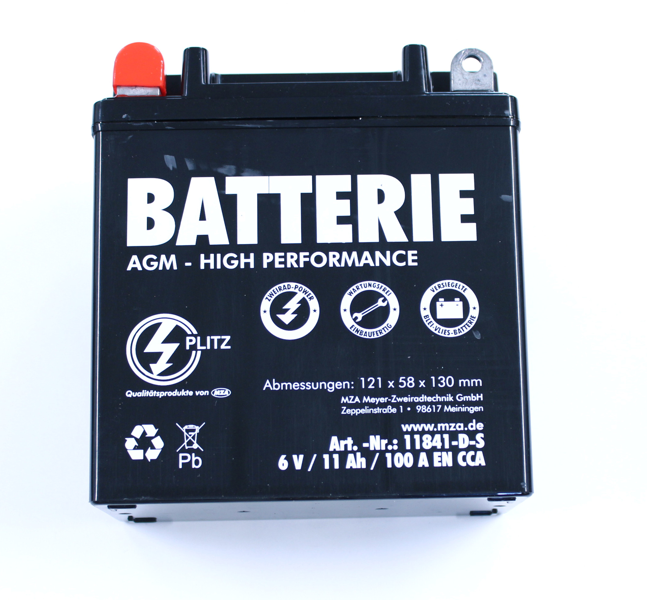 Batteri 6N11A 6V, 11 Ah. AGM.
