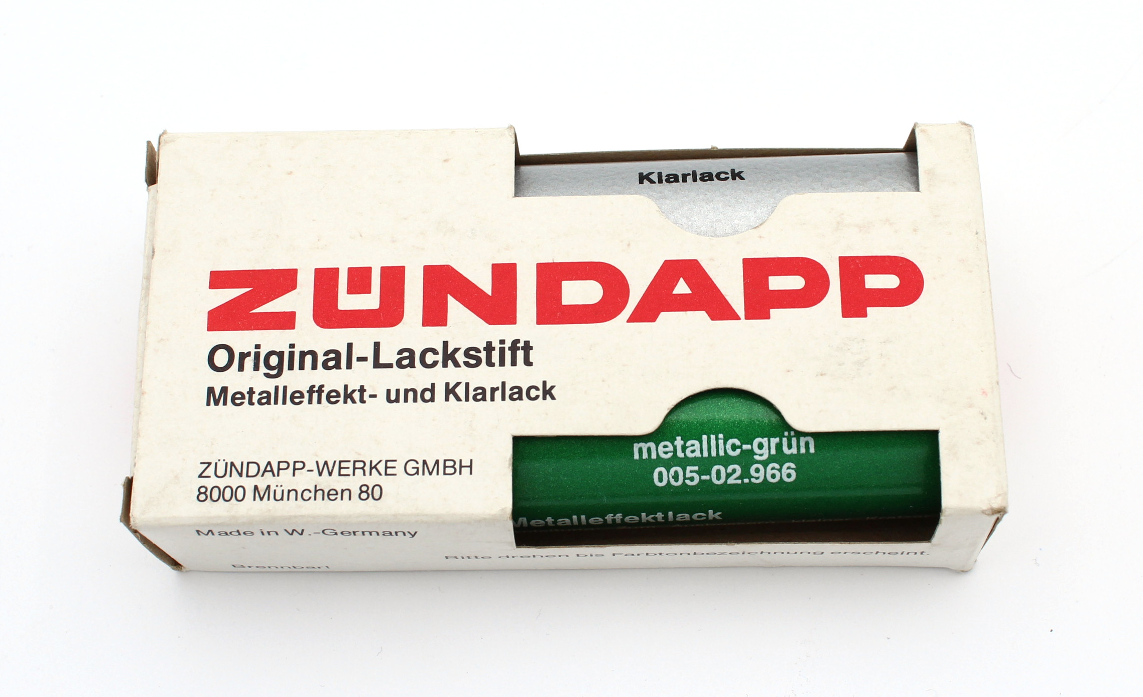Lackstift Zundapp original Metallic-Grün