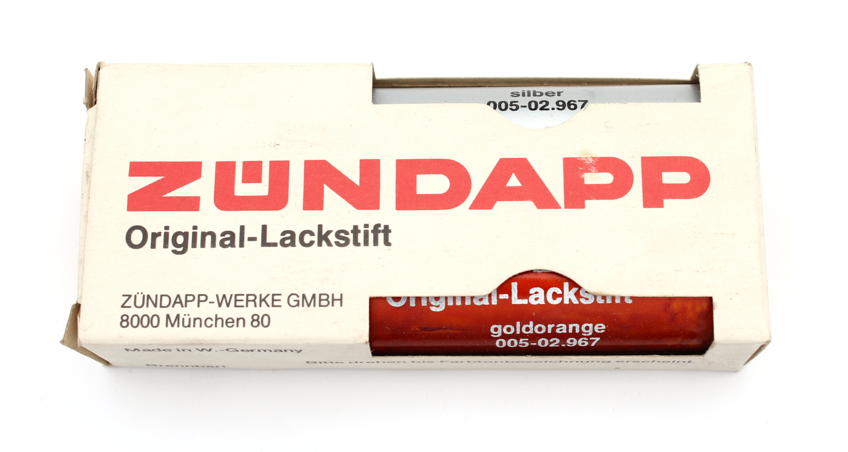 Lackstift Zundapp original Metallic-Goldorange