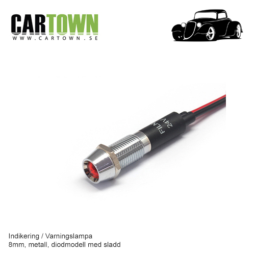 Indikeringslampa 8mm metall - 3