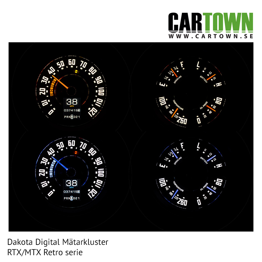 Dakota Digital RTX/MTX för Chevrolet Pickup 1947-53 Digital Retro Style