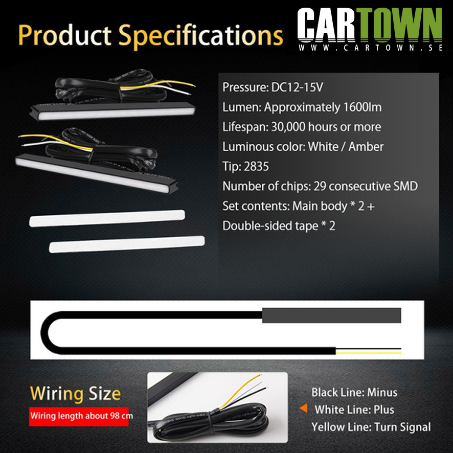 DRL / Blinkers accent ledlampa  (2st) - 3