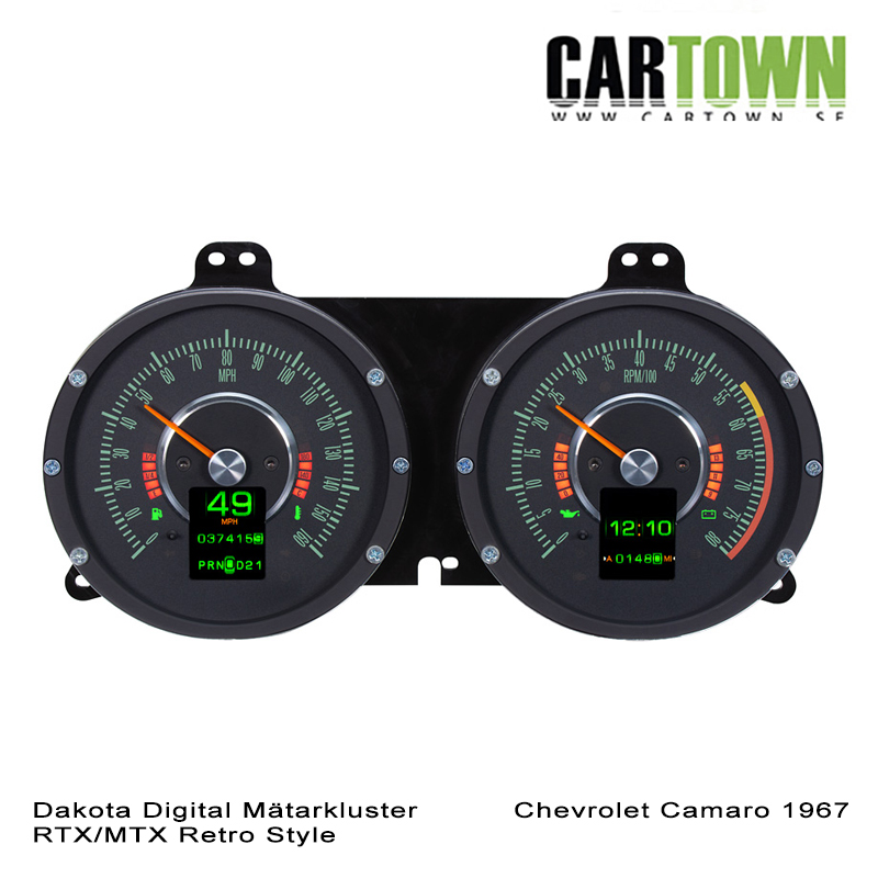 Mätarkluster Chevrolet 1967 Camaro, consol RTX/MTX
