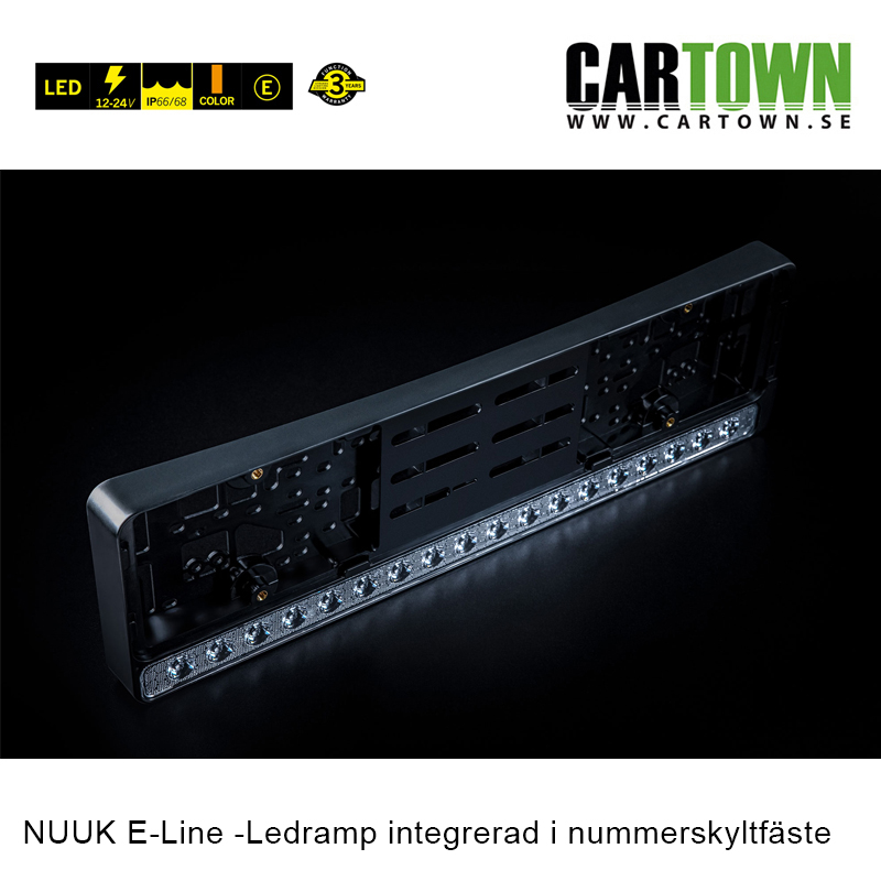 NUUK Integrerad ledramp i nummerplåtshållaren - 2