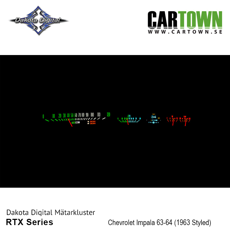Mätarkluster Chevrolet 1963-64 Impala RTX/MTX - 5