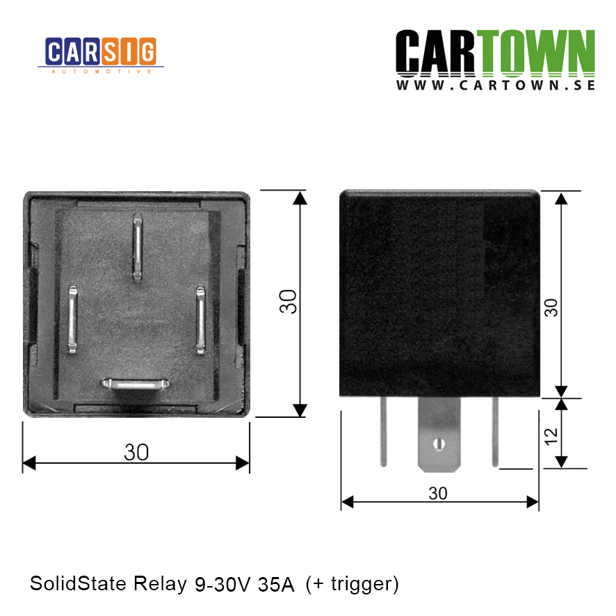 Relä 35A 9-30V Solid State PT - 3