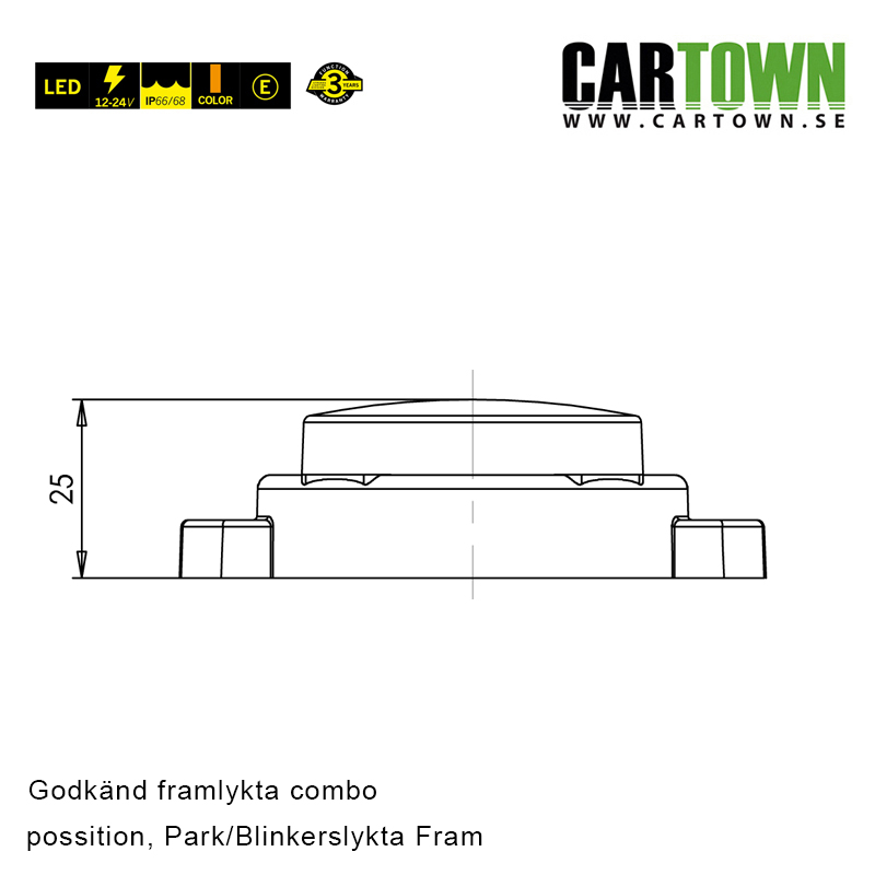 Combo Front position/blinker LED-lamp - 3