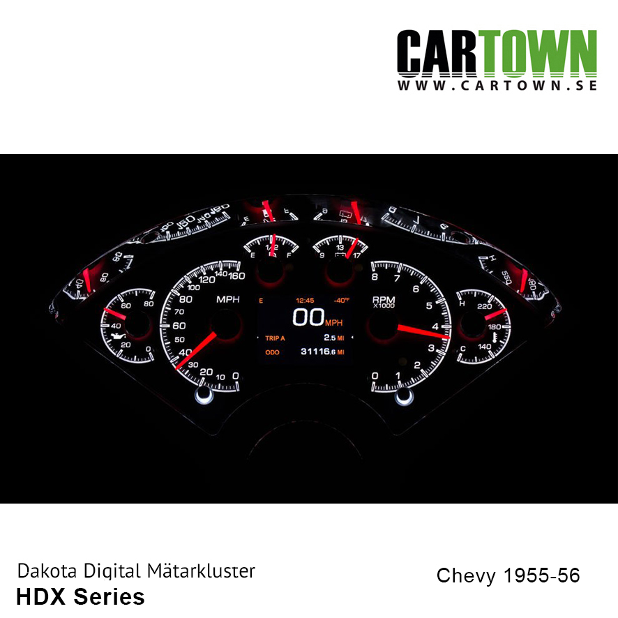 Mätarkluster Chevrolet 1955-56 Car HDX/MDX - 6