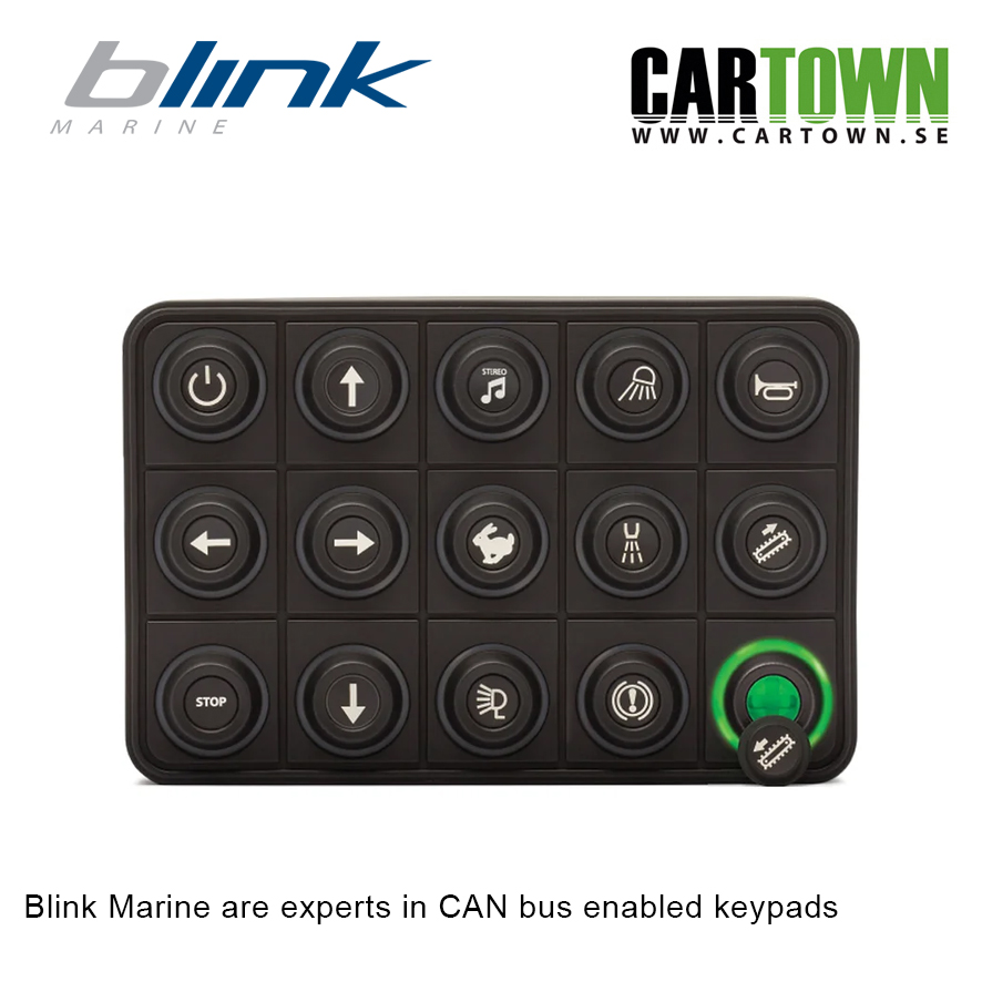 CAN-Bus Switch panel 15-button, Blink Marine