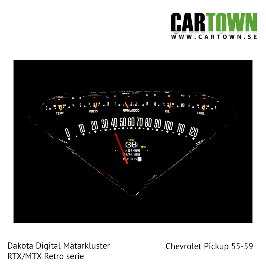 Mätarkluster Chevrolet 1955-59 Pickup RTX/MTX - 5