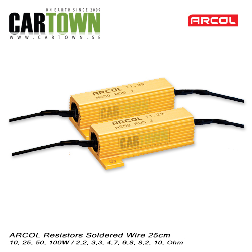 Motstånd Arcol 50W 6,8ohm (2st) Sladd