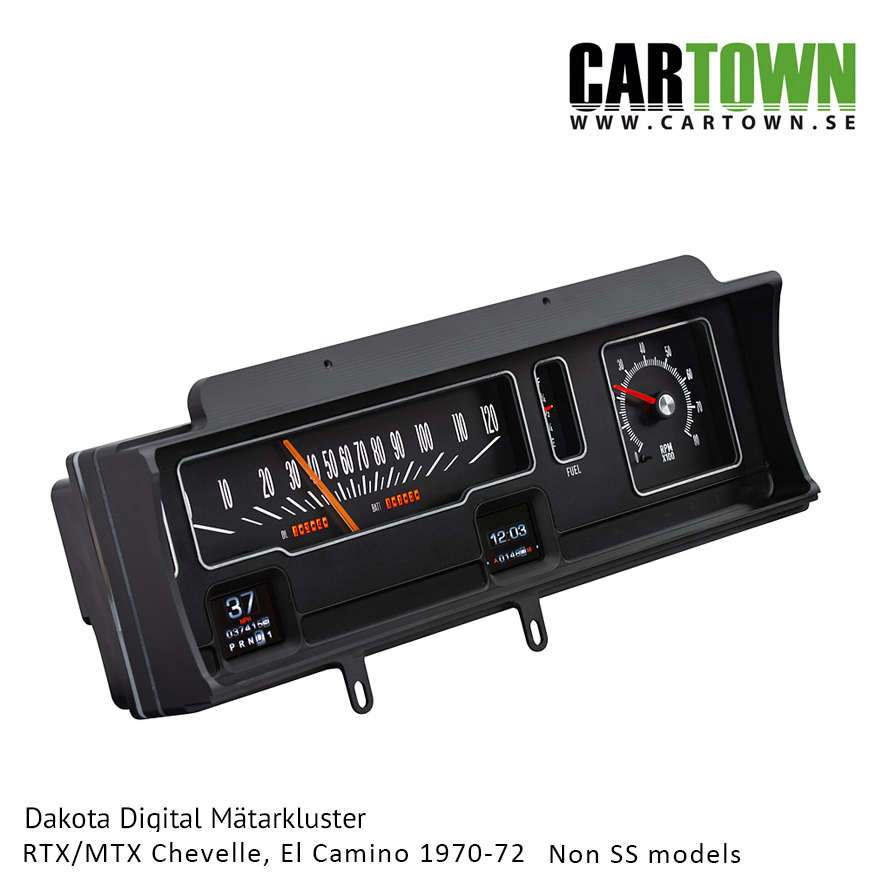 Mätarkluster Chevrolet 1970- 72 Chevelle, Camino Ej SS RTX/MTX