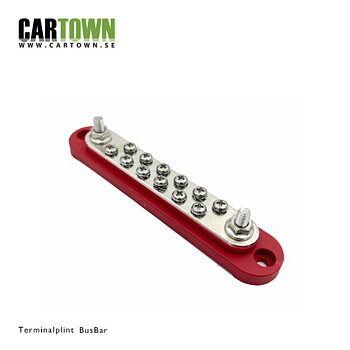 Kopplingsplint BusBar 12, Röd
