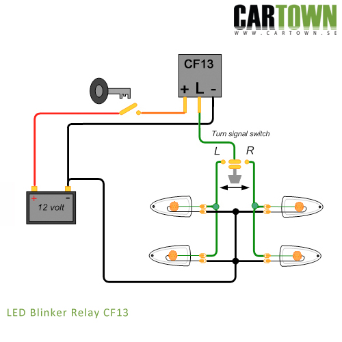 Relä LED-Blinkersrelä ställbart - 3