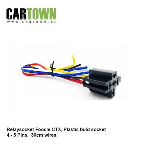 Reläsockel 4 - 5 pin 30cm Foocle CTX