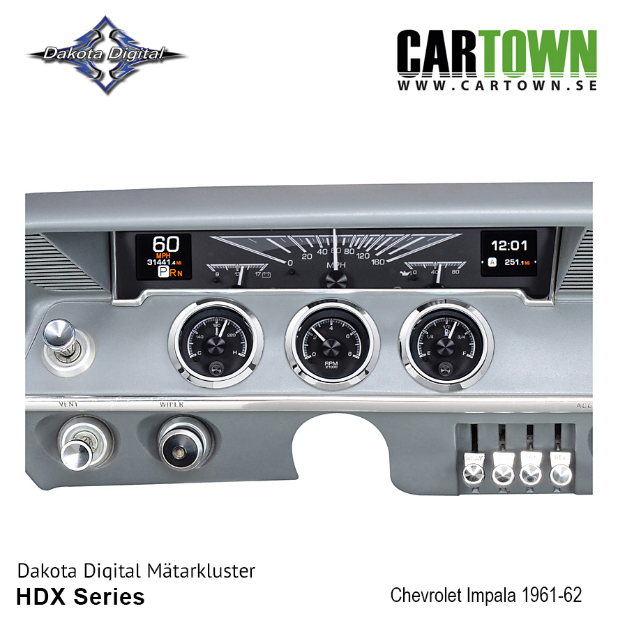 Mätarkluster Chevrolet 1961-62 Impala, El Camino  HDX/MDX - 4