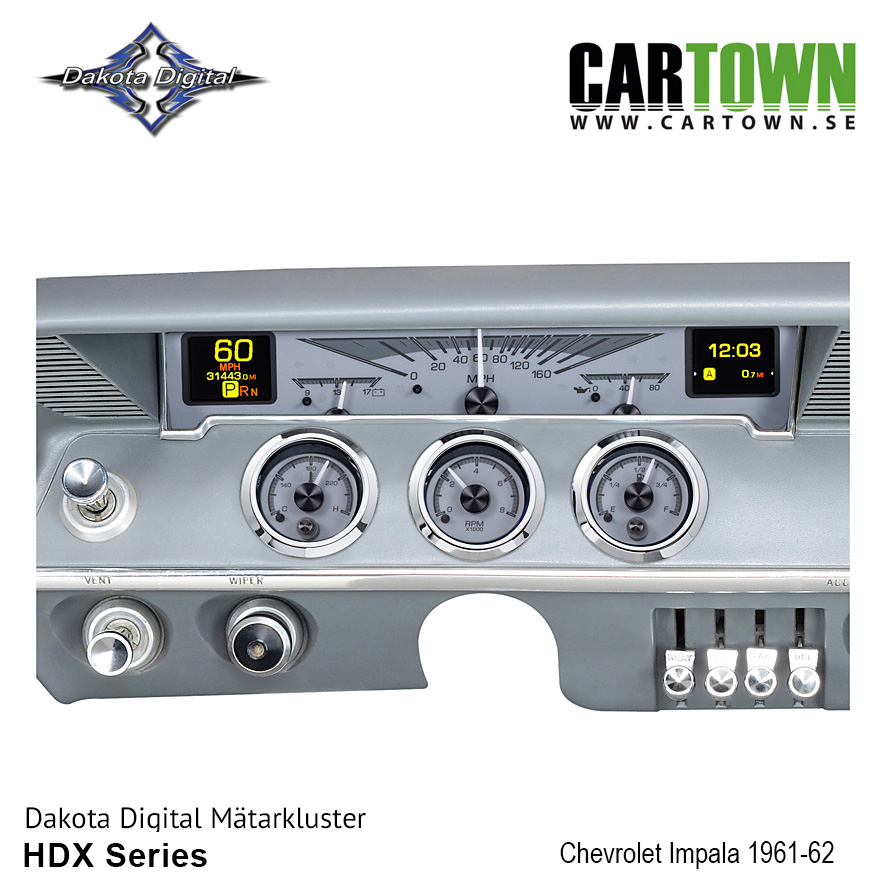 Mätarkluster Chevrolet 1961-62 Impala, El Camino  HDX/MDX - 3