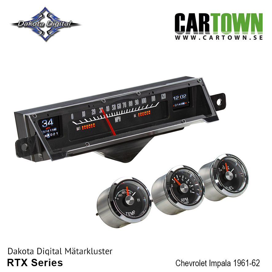 Mätarkluster Chevrolet 1961-62 Impala RTX/MTX