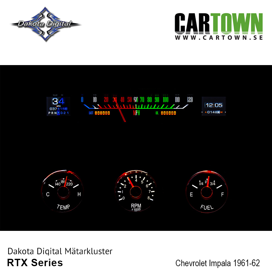 Mätarkluster Chevrolet 1961-62 Impala RTX/MTX - 6