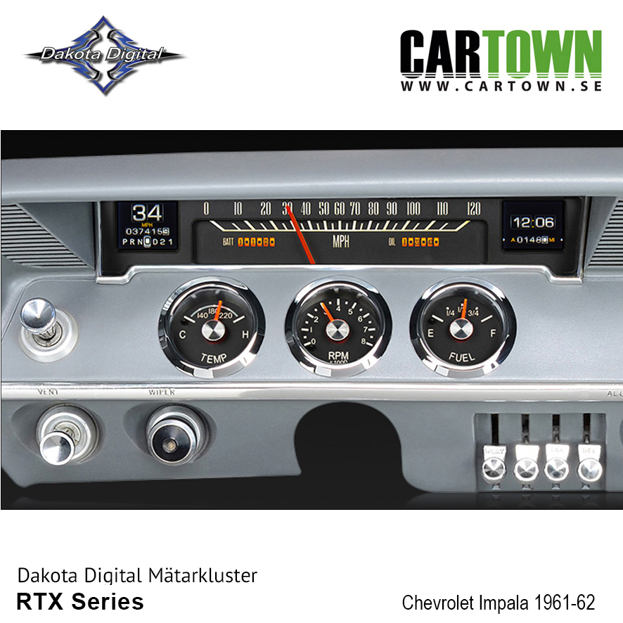 Mätarkluster Chevrolet 1961-62 Impala RTX/MTX - 4