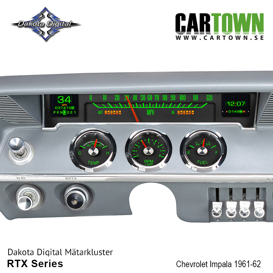 Mätarkluster Chevrolet 1961-62 Impala RTX/MTX - 3