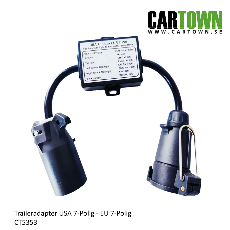Trailersplitter Adapter USA 7-pol till EU 13-pol