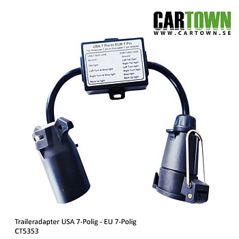 Trailersplitter Adapter USA 7-pol till EU 13-pol