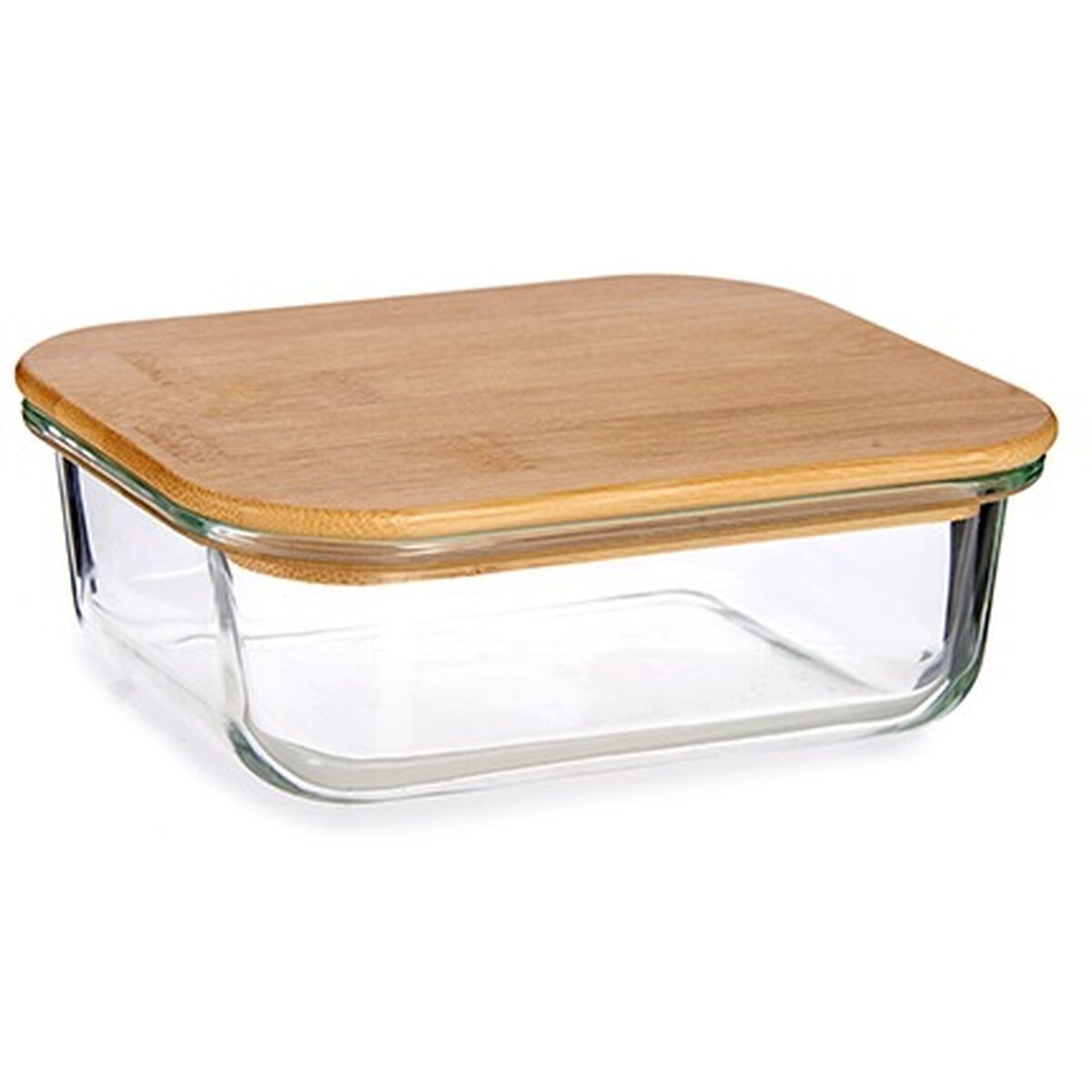 Rektangulär matlåda med lock Bambu 640 ml 12,9 x 5,7 x 17,3 cm (12 antal) - 2