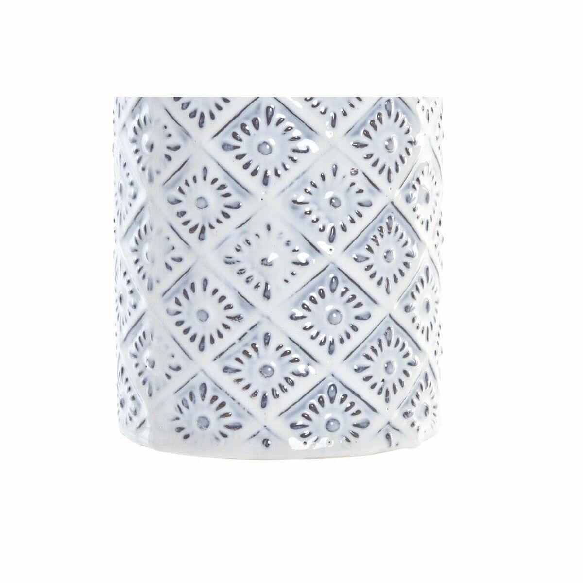 Vas DKD Home Decor Blå Vit Porslin Medelhavs 14 x 14 x 30 cm - 6