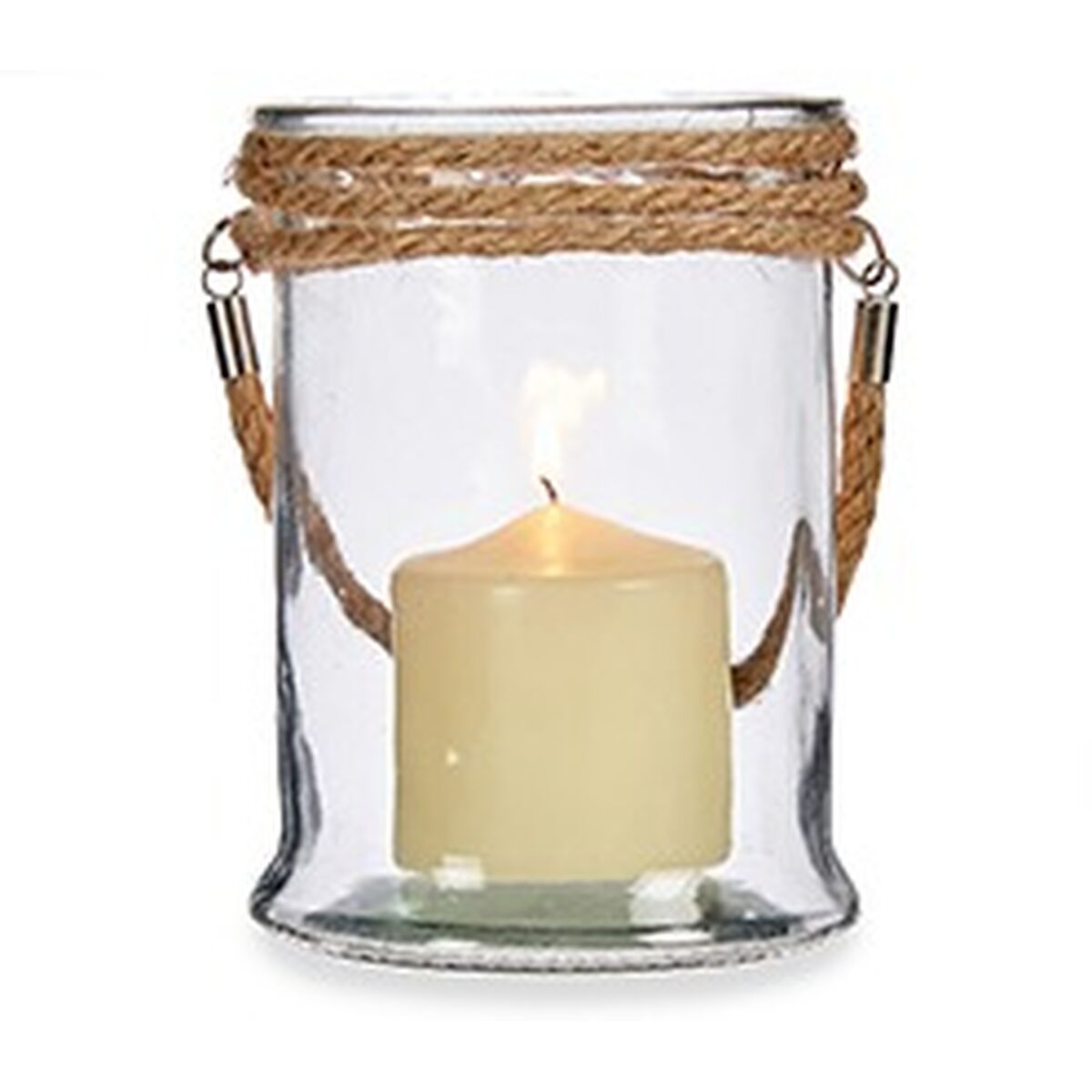 Ljusstakar Transparent Glas Sjögräs 12,5 x 17 x 12,5 cm (12 antal) - 2