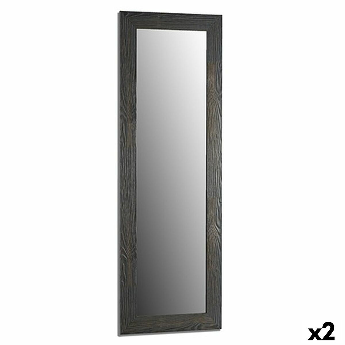 Väggspegel Grå Trä Glas 46 x 136 x 2 cm (2 antal)