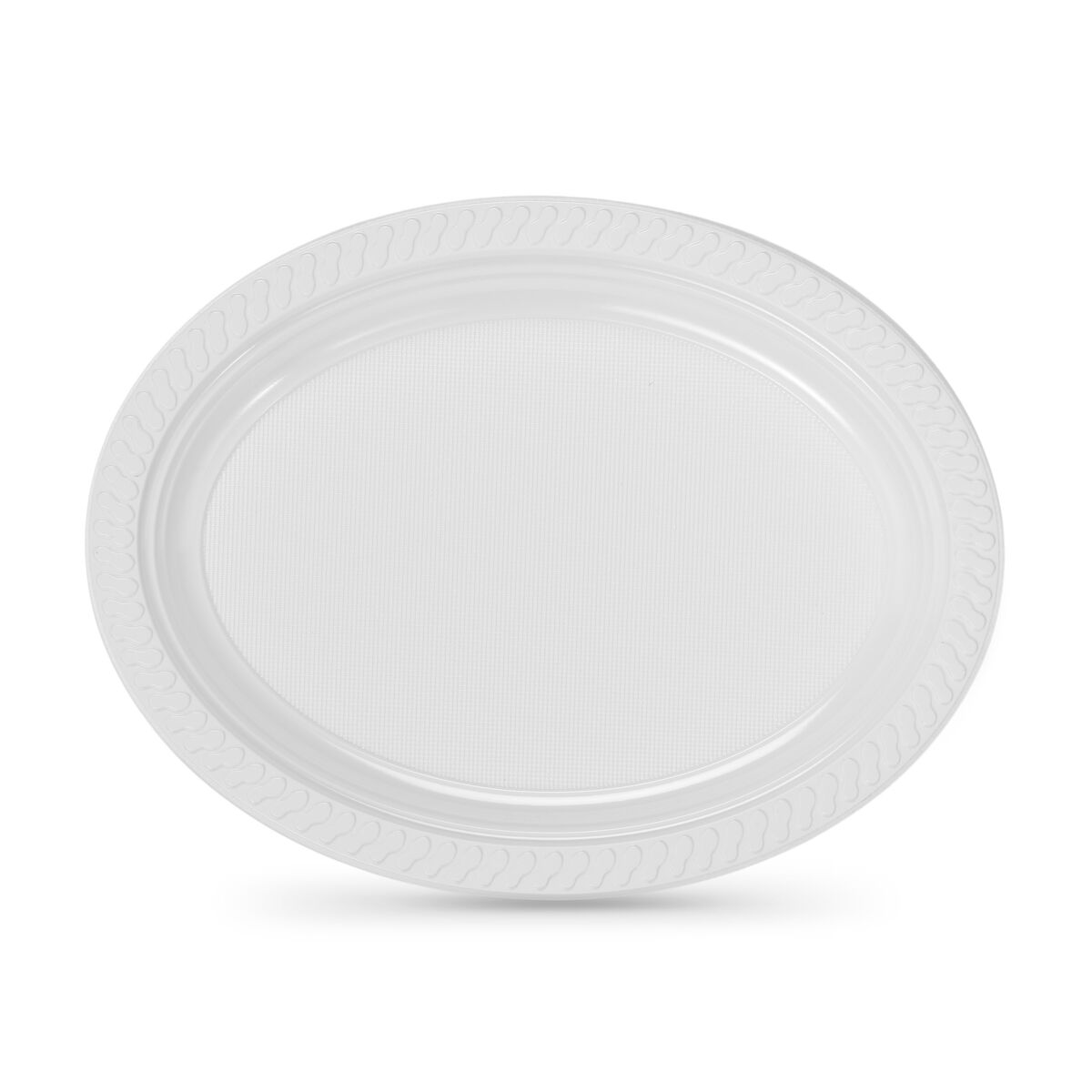 Set med återanvändbara tallrikar Algon Vit Plast 30 x 23 cm Avlång 3 antal