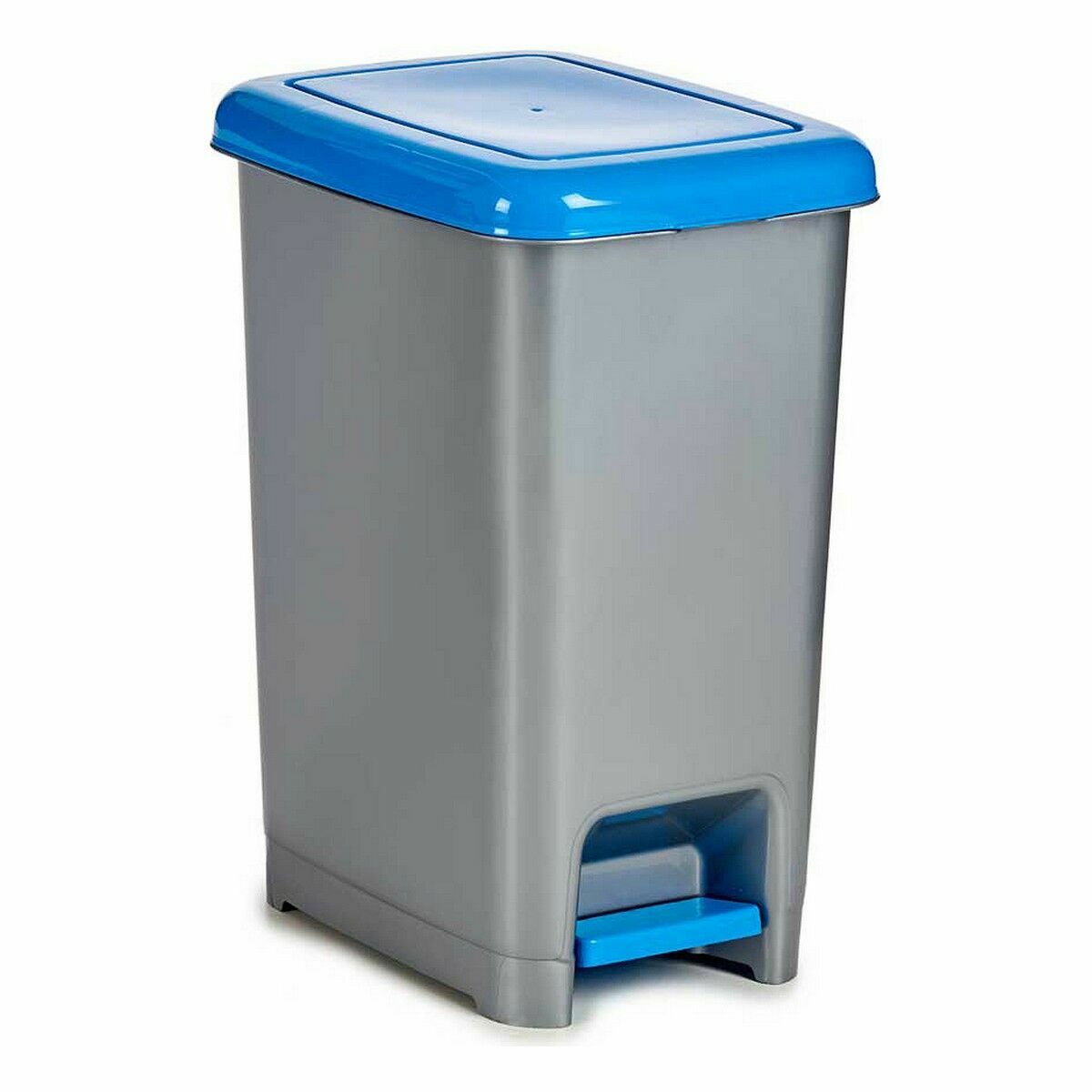 Avfallsbehållare Återvinning Med pedal Blå Plast (8 antal) - 2