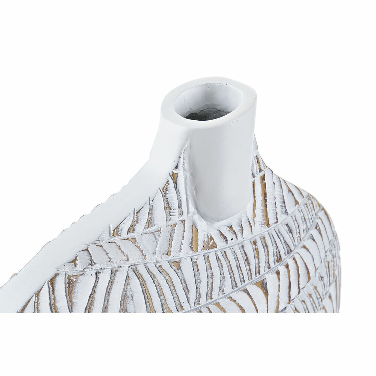 Vas DKD Home Decor 27 x 11 x 31 cm Vit Harts Modern - 6
