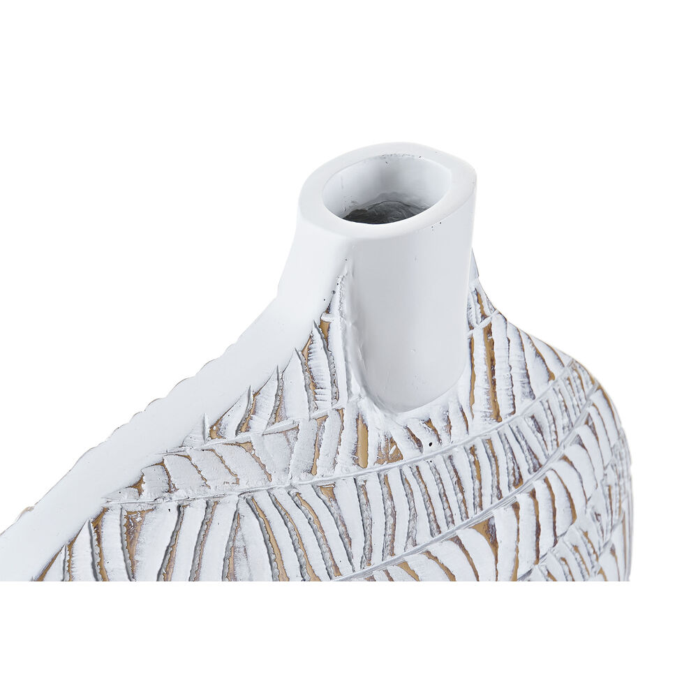 Vas DKD Home Decor 27 x 11 x 31 cm Vit Harts Modern - 3