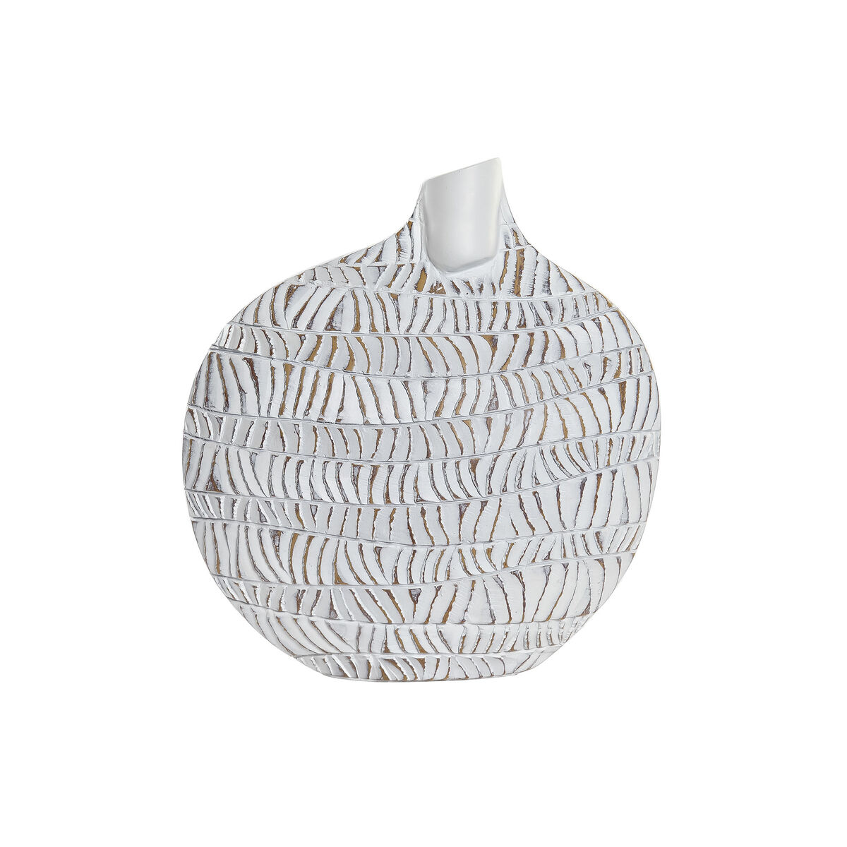 Vas DKD Home Decor 27 x 11 x 31 cm Vit Harts Modern - 4