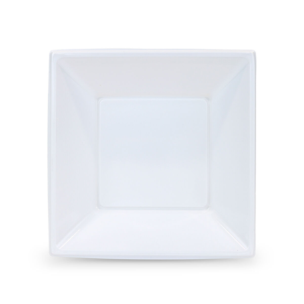 Set med återanvändbara tallrikar Algon Fyrkantig Vit Plast 18 x 18 x 4 cm 12 antal