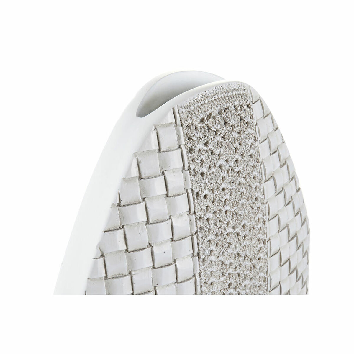 Vas DKD Home Decor 25 x 10 x 51 cm Vit Harts Modern - 6