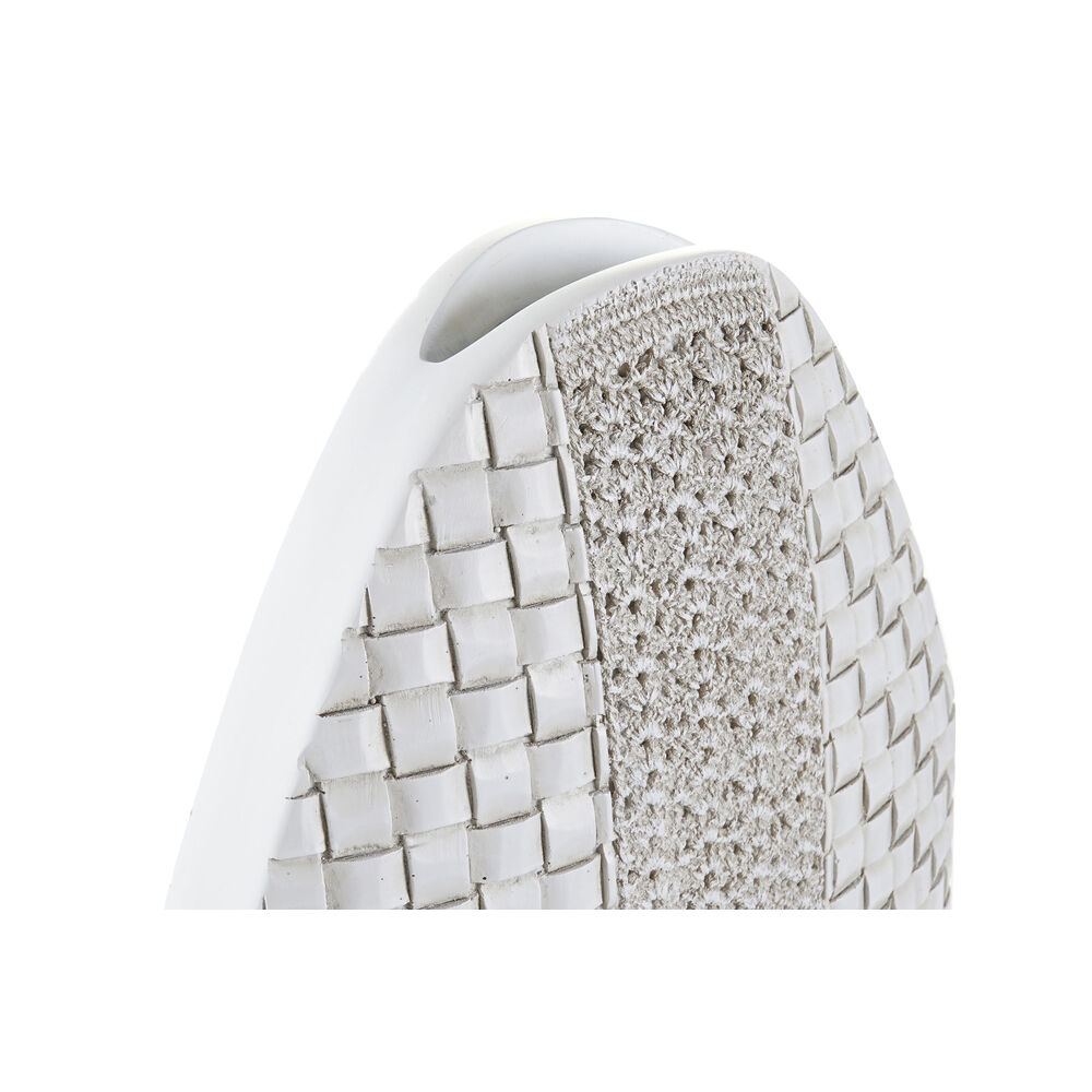 Vas DKD Home Decor 25 x 10 x 51 cm Vit Harts Modern - 3