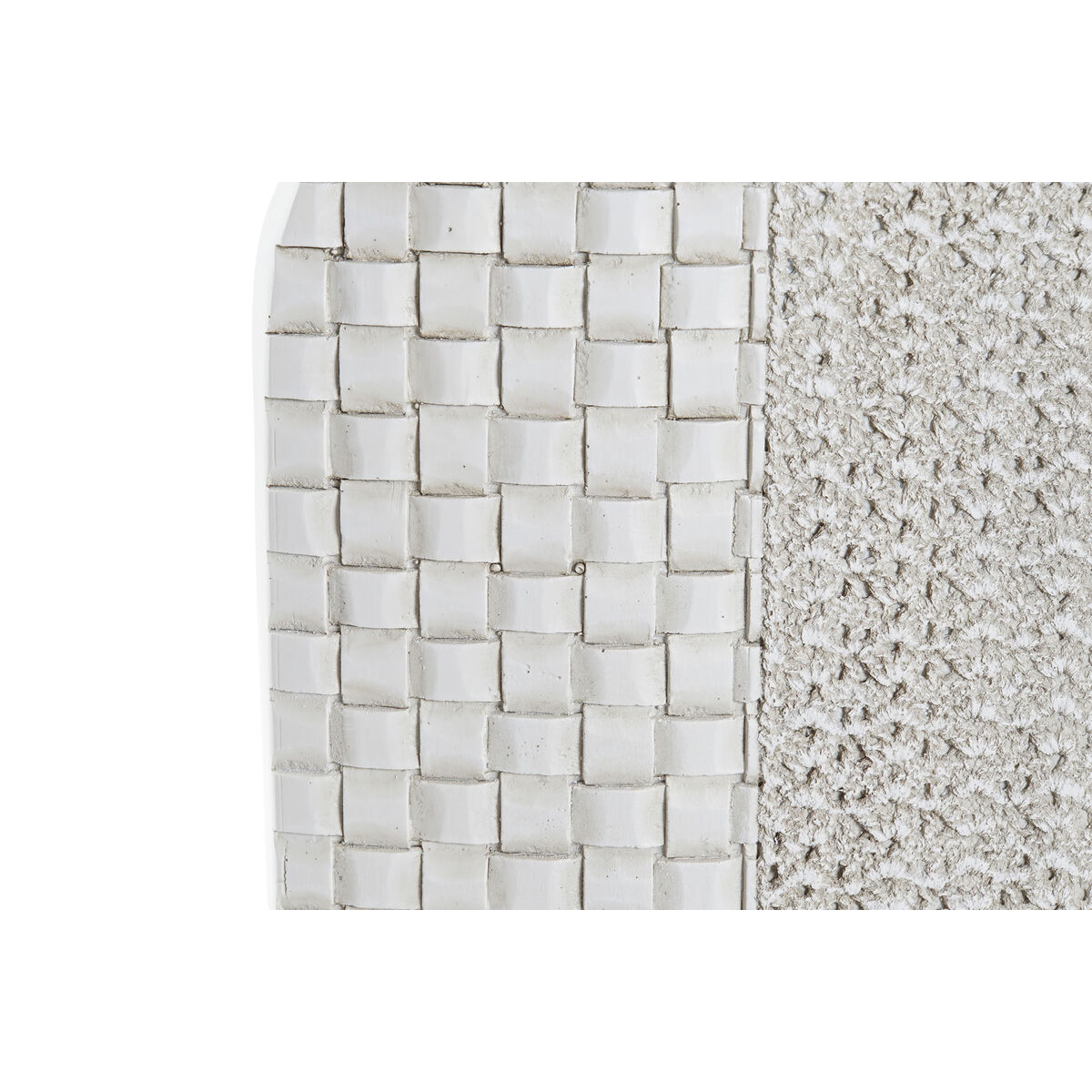 Vas DKD Home Decor 25 x 10 x 51 cm Vit Harts Modern - 5