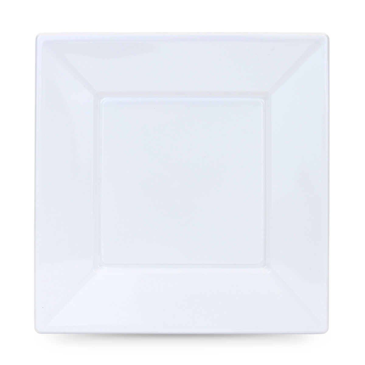 Set med återanvändbara tallrikar Algon Fyrkantig Vit Plast 23 cm 5 antal