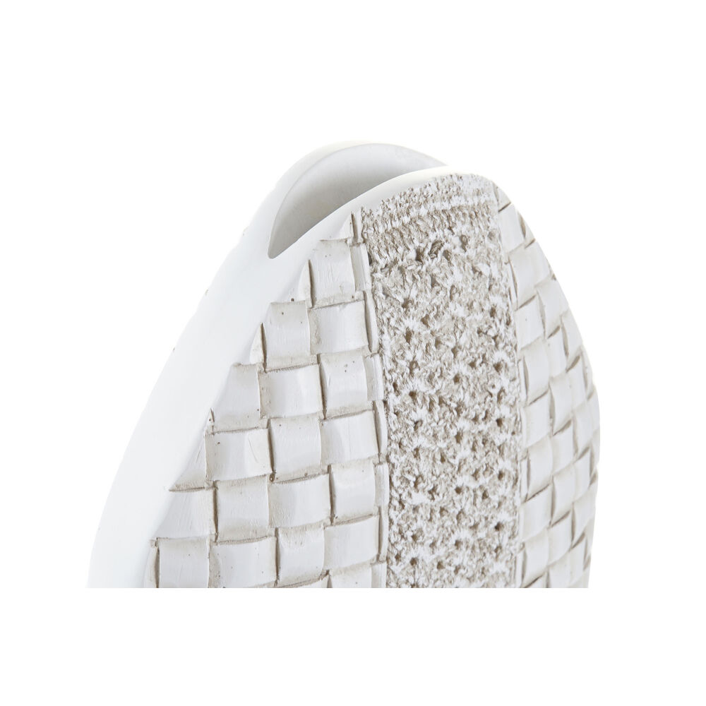 Vas DKD Home Decor 18 x 8 x 36 cm Vit Harts Modern - 3