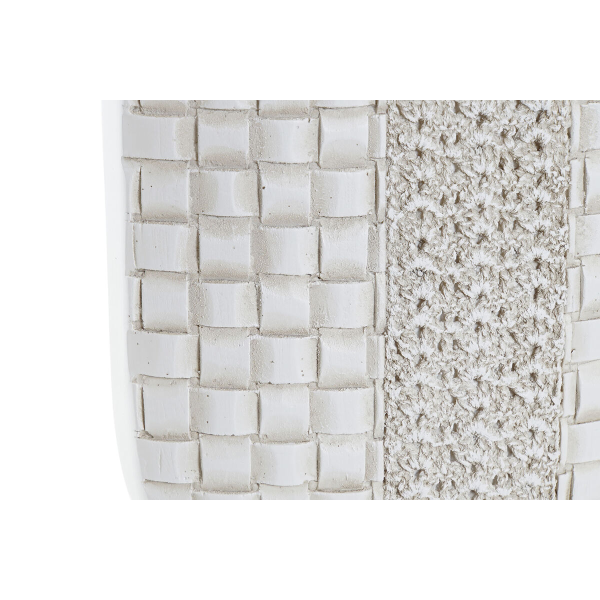 Vas DKD Home Decor 18 x 8 x 36 cm Vit Harts Modern - 2